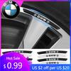 BAGE7 Car Sticker Hot 4pcs Aluminum Car Badge Styling Wheel Hub Rims Decor Stickers For BMW M Performance E36 E60 E90 X2 X1 X3 X5 E46