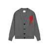 Klassischer Strick-Cardigan mit Herz-Stickerei - Unisex Lockerer Pullover