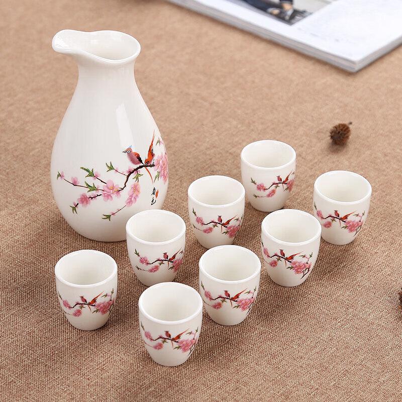 Qiwei 9-Piece Ceramic Liquor & Sake Set