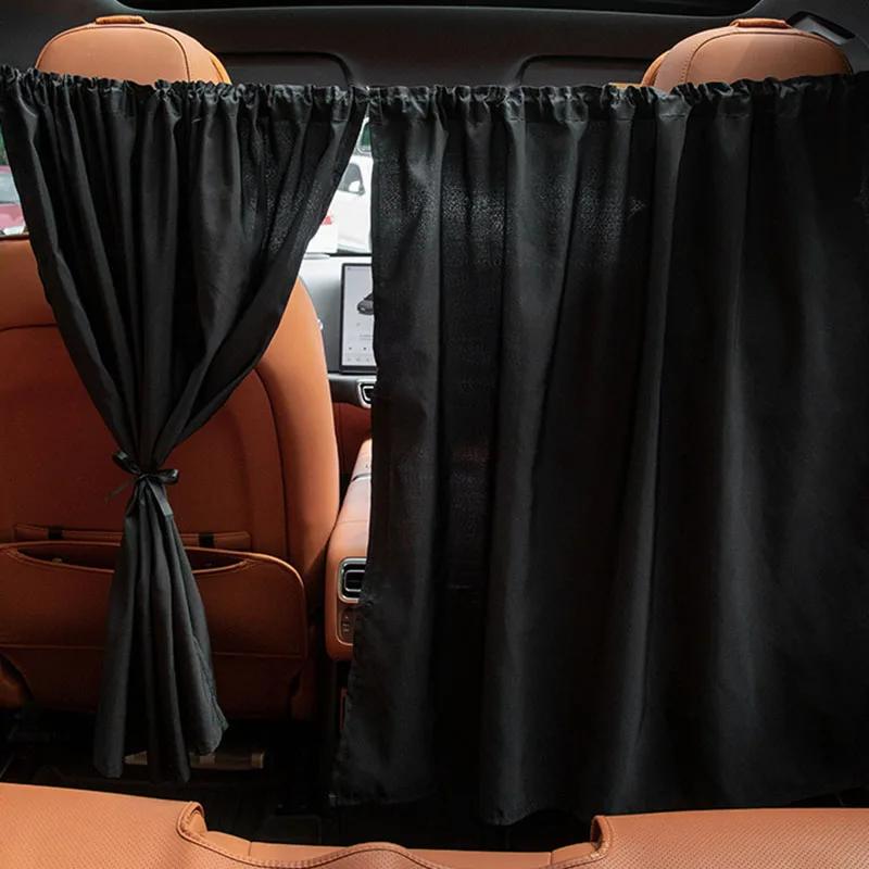 2pcs/set Sun Shade Privacy Curtain Taxi Car Isolation Curtain Partition Protection Curtain Commercial Vehicle Car Accessories