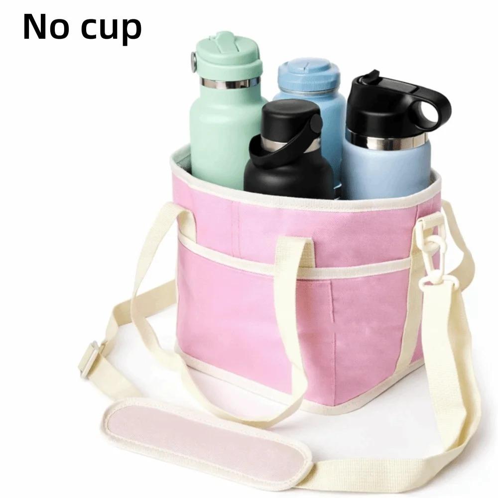 

Durable Material Car Cup Storage Pouch Portable Drink Storage Bag Daily Driving розовый