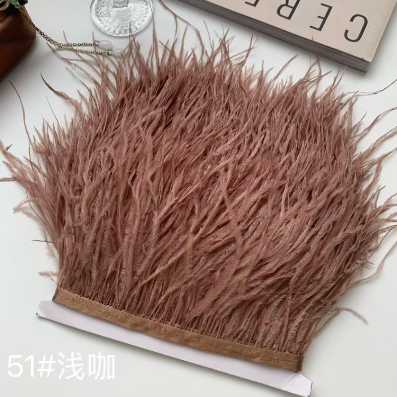 Ostrich Hair Cloth Edge 10-15Cm Clothing Accessories Diy Skirt Decoration Dress Neckline Cuffs Feathers