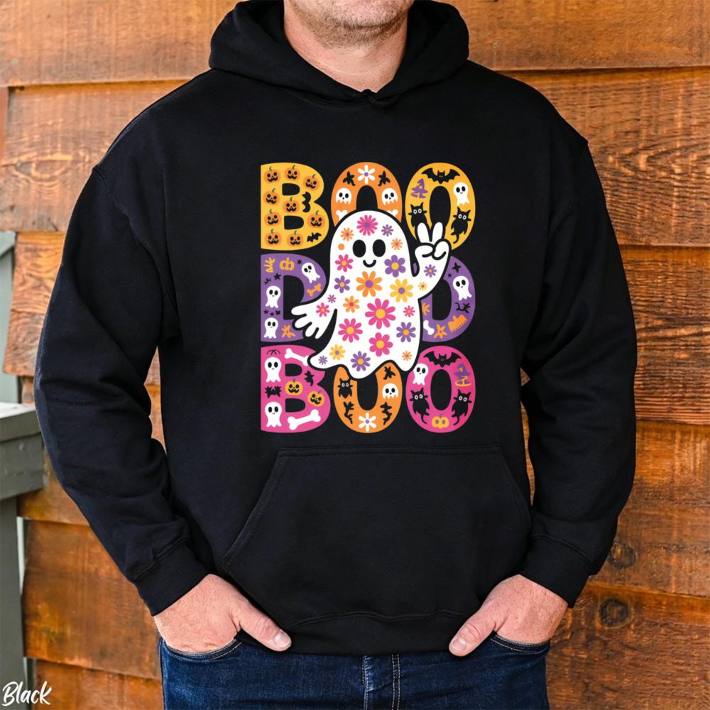 Boo Halloween Ghost Hoodie Unisex Fashion Streetwear Hooded Sweatshirt Long Sleeve Casual Winter Hoodies