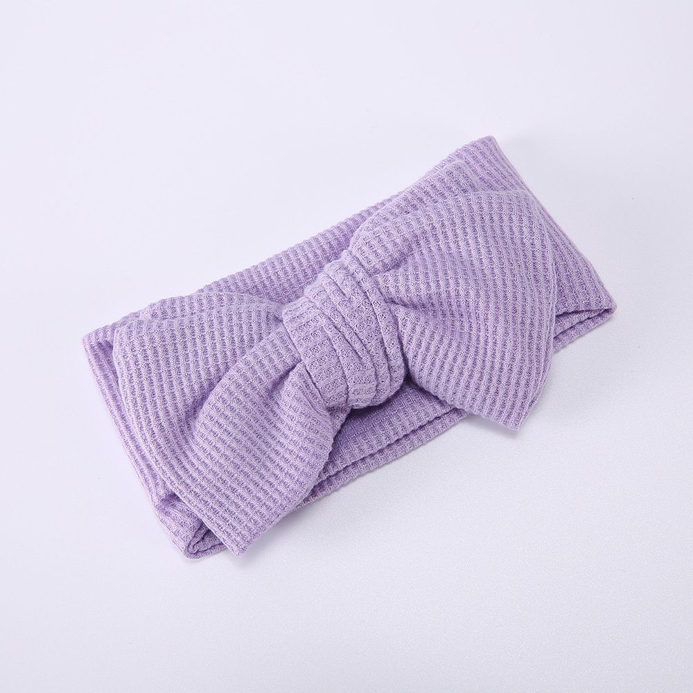 Vlasové doplňky Elastická vaflová tkanina Pokrývka hlavy pro dívky Big Bow Čelenka Baby Čelenka Bowknot Turban