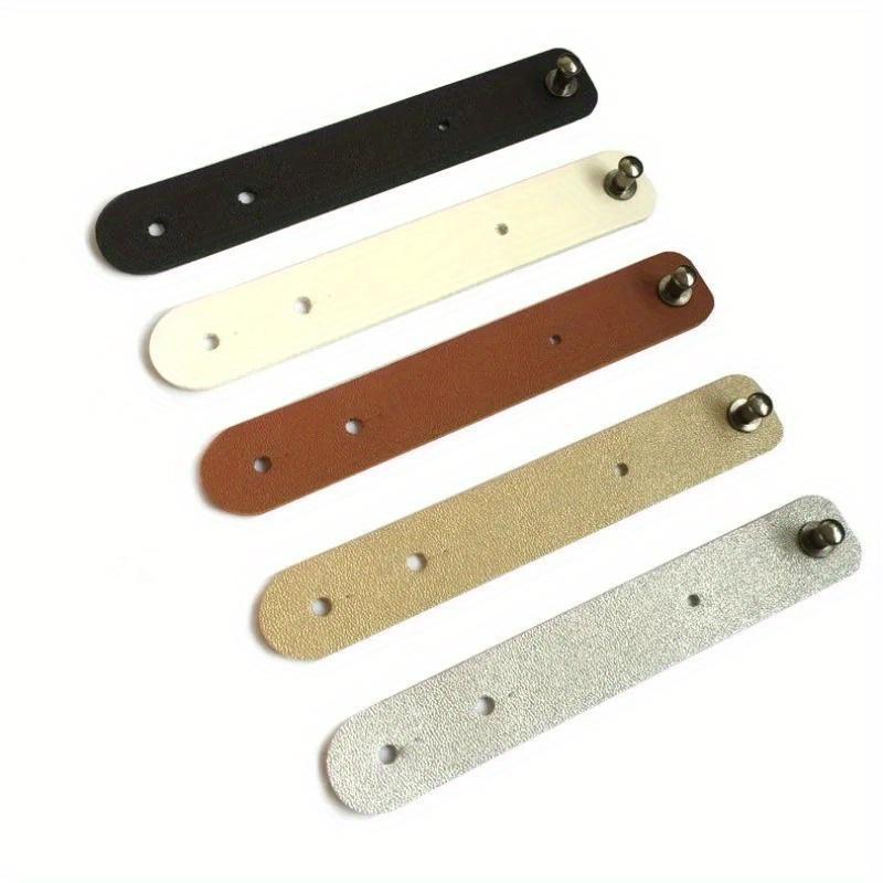 5Pcs Leather Cable Winder Charging Cable USB Cable Bundle Storage Leather Belt Adjustable Hole Buckle Design
