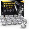 MIKKUPPA Wheel Nut Through Type M12 X P1.5, Suitable for Honda Cars, Silver, 19HEX