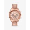 Oversized Whitney Pavé Rose Gold-Tone Watch MK6730