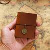 Cross-border Traveler's Mini Loose-leaf Cowhide Pocket Journal