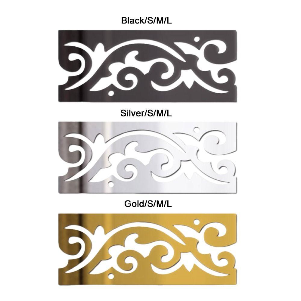 Self Adhesive Mirror Waist Line 3D Design 3D Mirror Wall Stickers  Room Decor