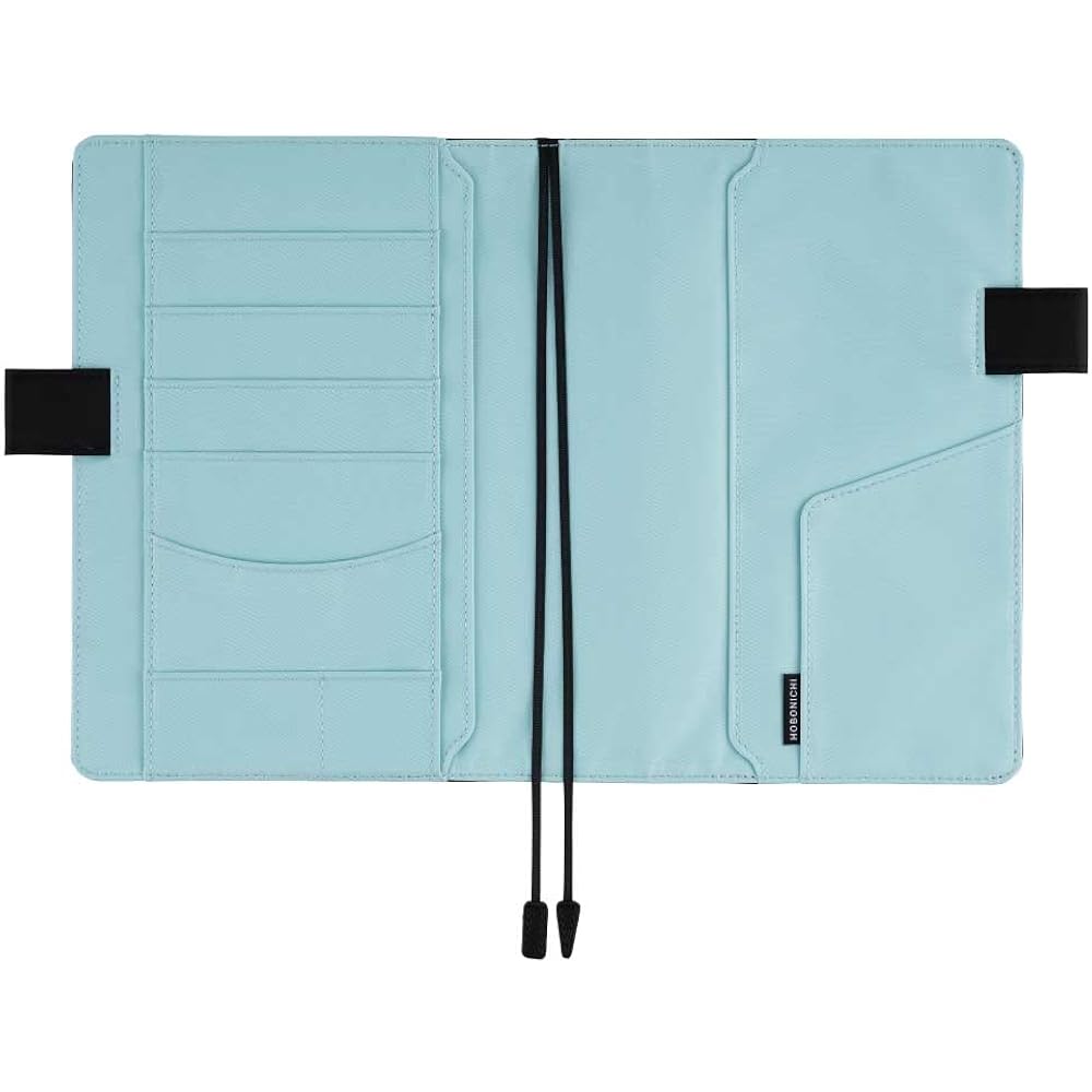 Hobonichi Notebook Cousin (A5) Notebook Cover Colors/Black x Clear Blue