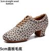Leopard Latin Dance Shoes Jazz Tango Salsa Woman Modern Ballroom Dance Shoes Teacher Shoes 3.5cm/5cm Heels Dance Sneakers