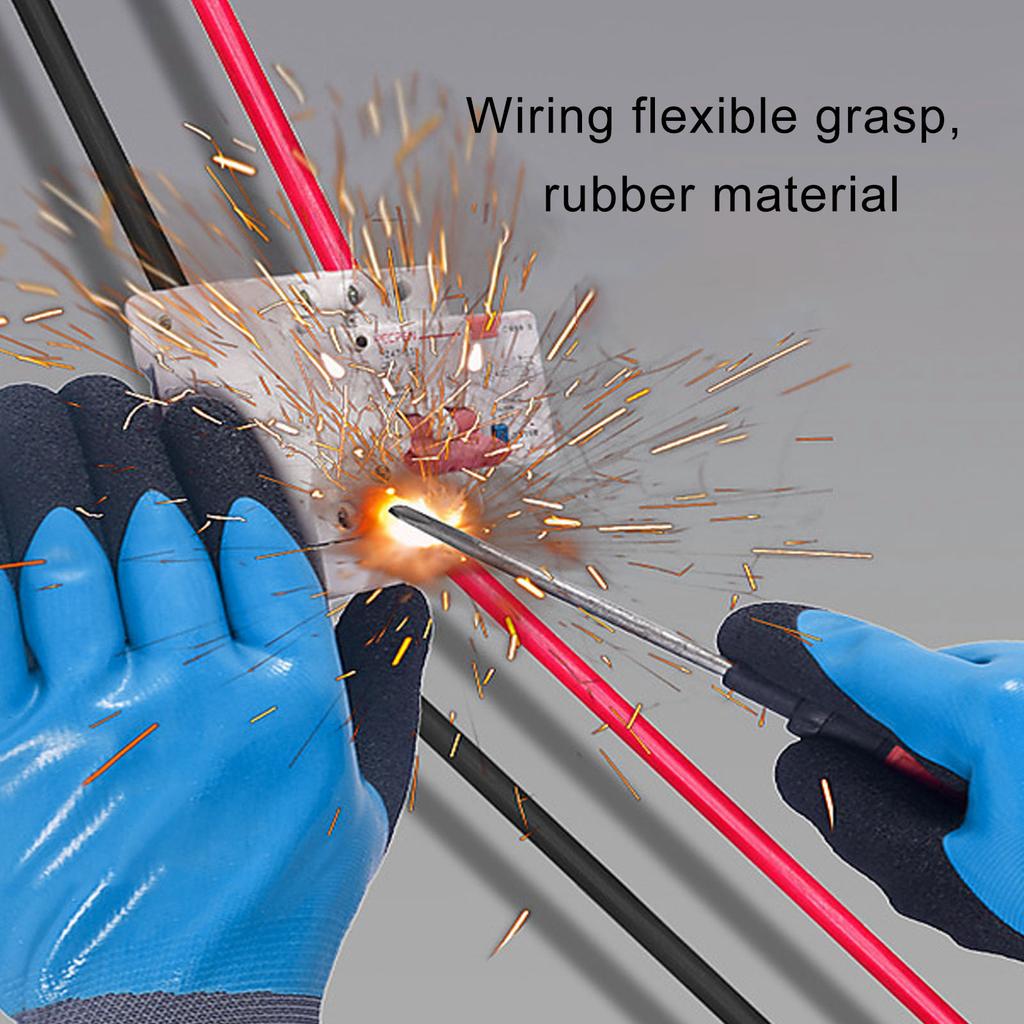 Electrician Insulated Gloves 360 Degree Waterproof Rubber Electrician Insulated Gloves Professional Non Slip Flexible for Home