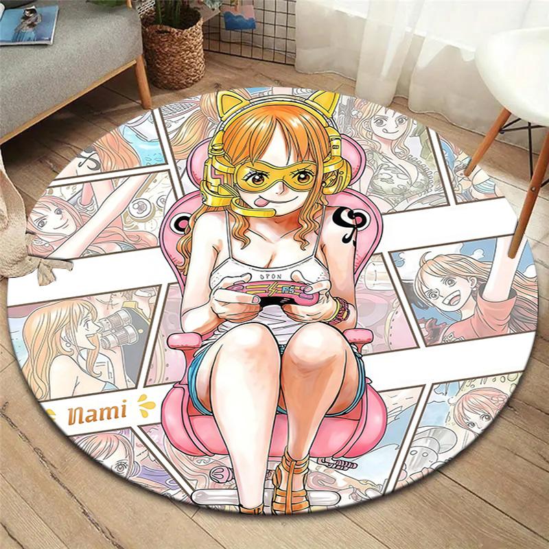 Nami Round Area Rug Carpet Rug For Living Room Bedroom Sofa Playroom Decor Nonslip Floor Mat
