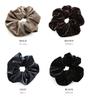 JewelVOX Scrunchie Hair Hair Accessory for Dot Adult Tie, Women, Velvet-Style Pattern, Gold, (Brown)