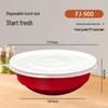 900ml Disposable Round Plastic Takeaway Bowls with Lids