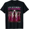 In October We Wear Pink Witch Halloween Breast Cancer Unisex T-Shirt