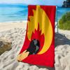 Earth Matchstick Flame World Pattern microfiber beach towel is highly absorbent, suitable for swimming beach outings