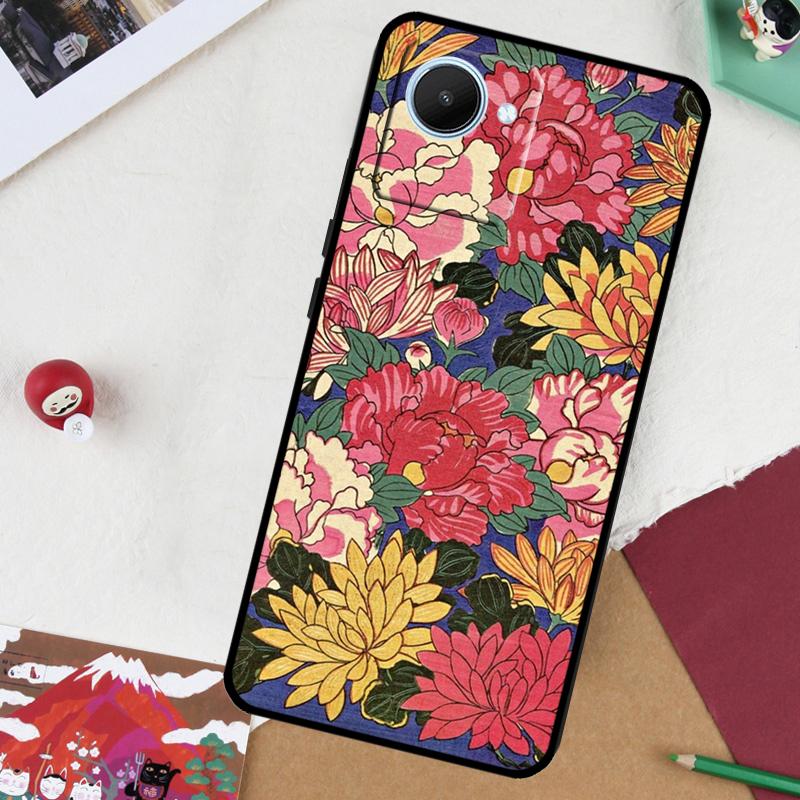Chrysanthemum For Realme 14 Pro Plus 13 10 11 12 GT 6 5 6T GT7 Pro C61 C55 C53 C51 C21Y C25S C67 C75 Case