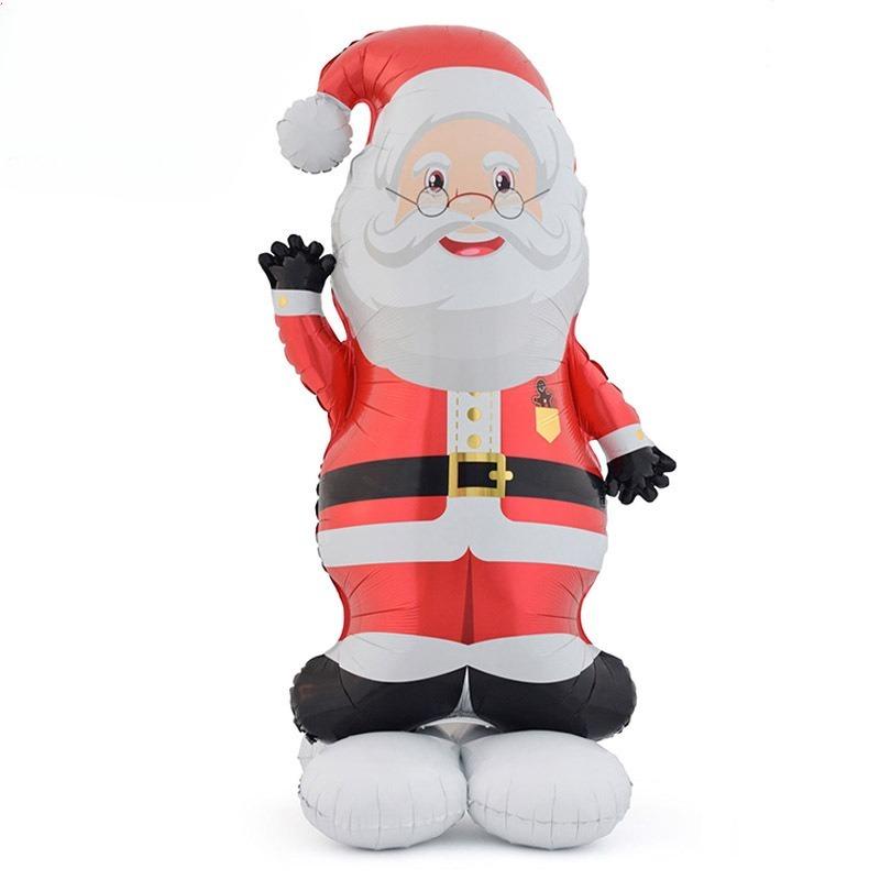 1 Balão de Folha do Papai Noel em Pé, Decoração de Natal, Festa Temática de Natal, Festa de Feriado Temática, Festa de Ano Novo Família