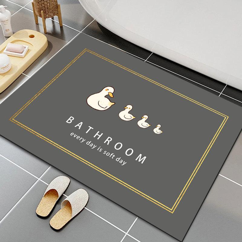 PVC Mat Bathroom Door Mat Absorbent Door Mat Bathroom Anti Slip Foot Mat Quick Drying Floor Mat
