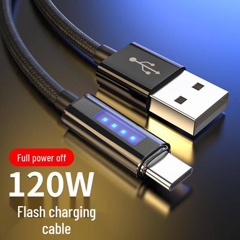Auto Power-Off Marquee Display Cable for Huawei Type-C & Apple, 6A Fast Charging.