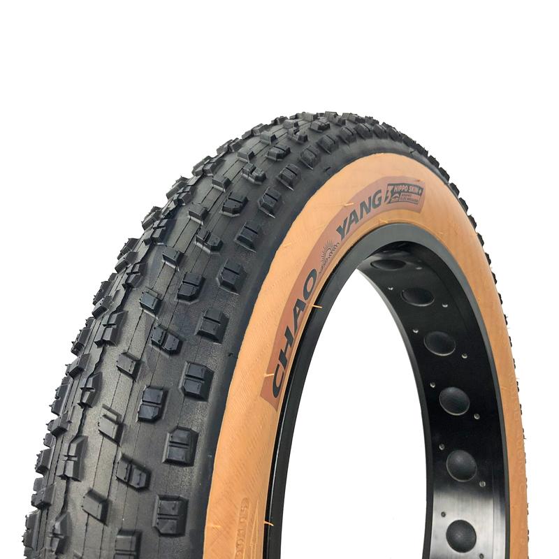 CHAOYANG 20x4.0 100/90-406 Fatbike Band 3mm Hippo Skin+ Lekbestendig Antislip MTB Strand Elektrische Fiets 20PSI Bruine Band H-5176