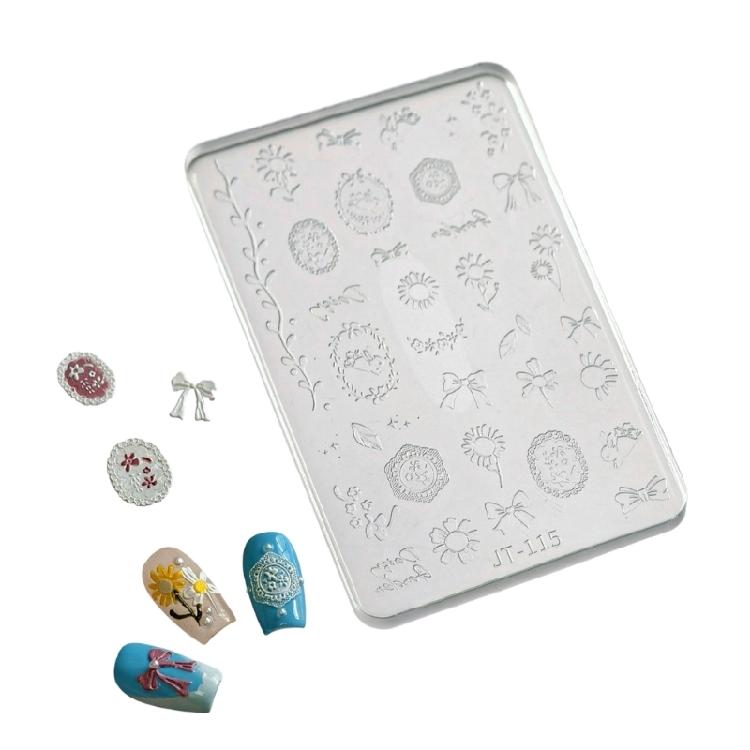 Professional Nail Mould Silicone Stampers With Realistic Floral Lace Multipurpose Crafting Tool for Beauty Projects