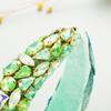 Women's Hairband Creative Colored |Flannelette Leaf Hair Hoop Glass Rhinestone Headwear
