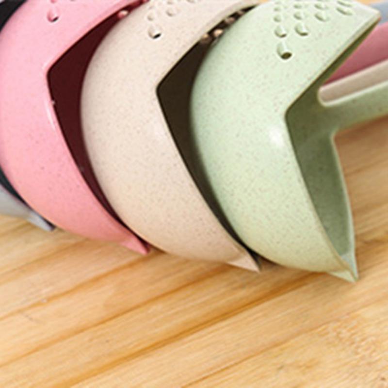 New Type Soup Spoon, Long Handle, Kitchen Filter, Solid Color Cooking Coriander, Kitchen Spoon, Plastic Tableware, Soup Spoon Leaking Spoon Two In One