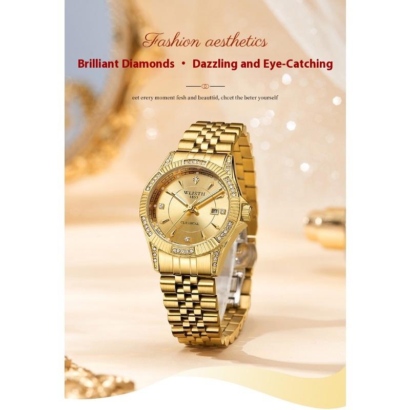 Top Brand Women's Automatic Quartz Watch Luminous Waterproof Women's Watch Light Luxury Diamond Women's Watch