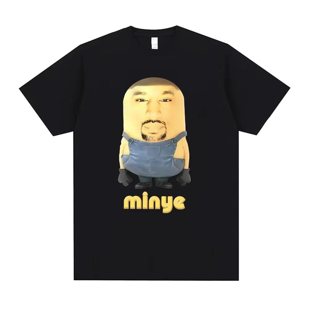 2026 HOT SALE Rapper Kanye West Minye Funny Meme T Shirt Women Men Hip Hop Vintage Oversized Tshirt Women s Casual Short 4XL
