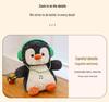 Chubby Penguin Plush Toy with Fun Headphones - Cute Cartoon Doll Gift for Girls