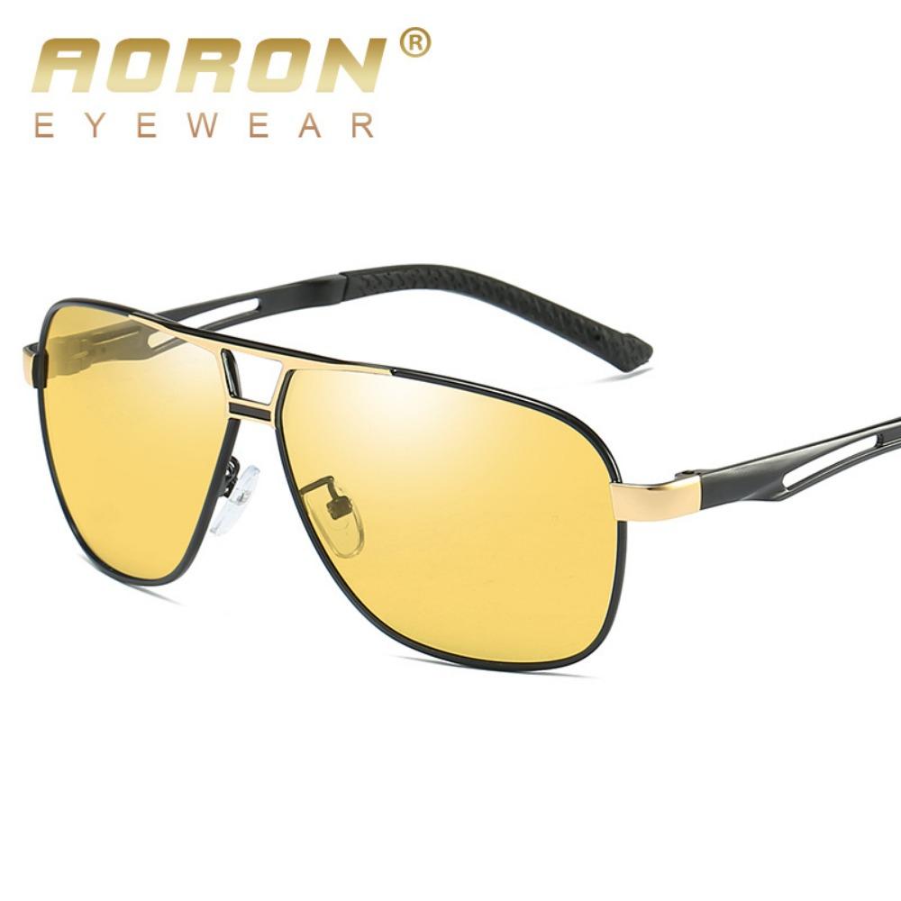 aoron Color-changing Glasses New Men's Polarized Aluminum Magnesium Sunglasses High Definition Polarized Glasses Sunglasses Driving Glasses