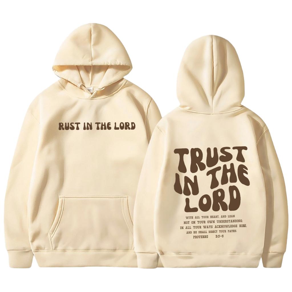 Autumn And Winter Women'S Shoulder Sleeves Trendy Brand Tm Letter Print Hooded Loose Fleece Sweater