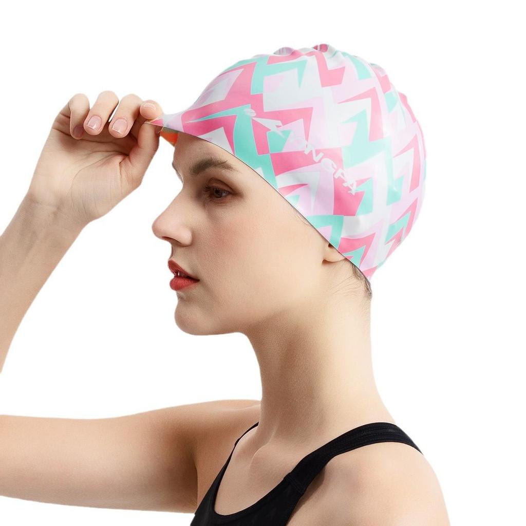 Yingfa Waterproof Silicone Swim Cap for Women and Men – Elastic, Comfortable, Non-Constricting, Hair Protection