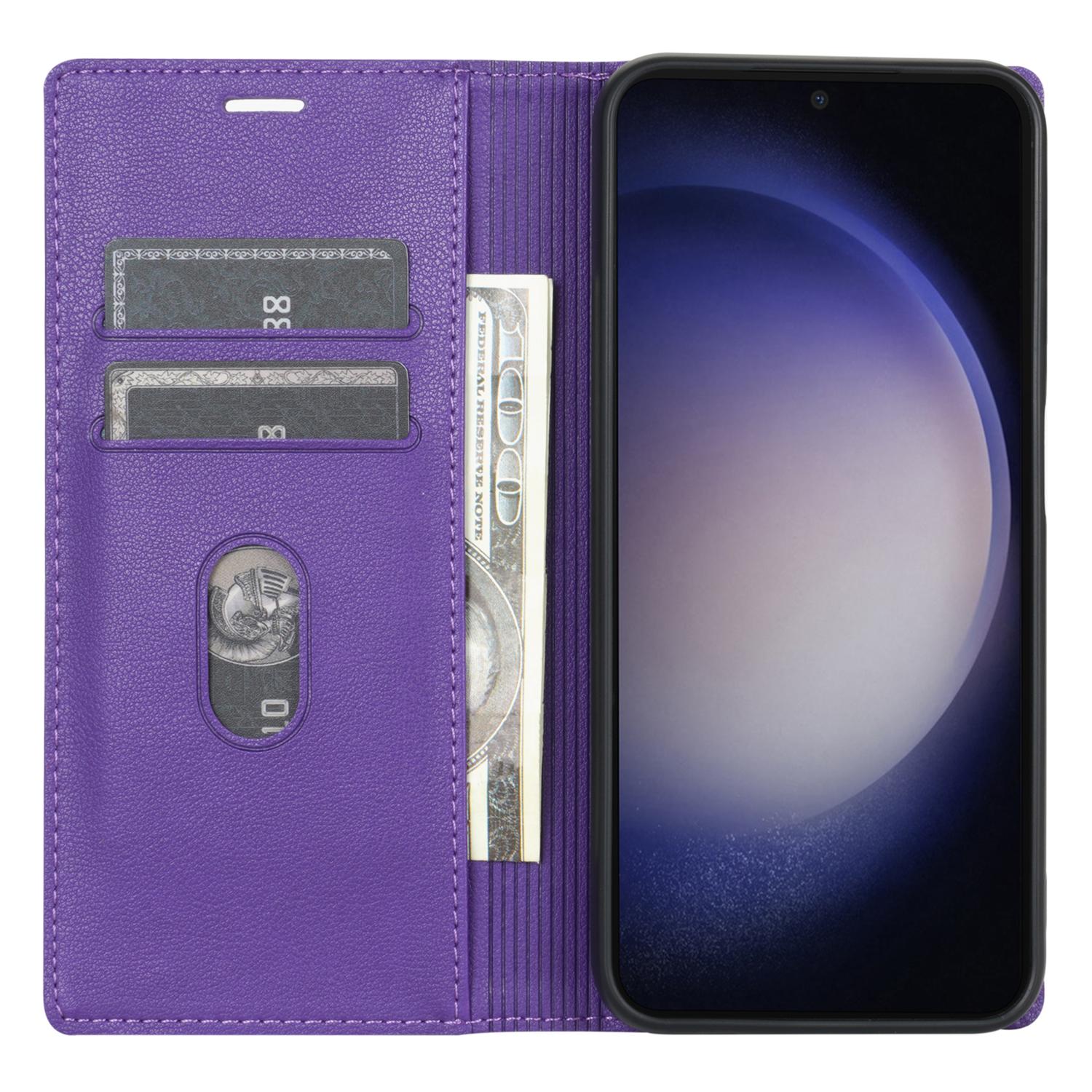 

BKS-001 For Samsung Galaxy A05s 4G Case Stand Wallet Leather Phone Cover Purple