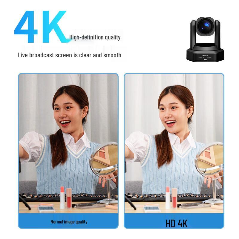 Lenovo 4K AI Tracking 12x Zoom Live Streaming Camera