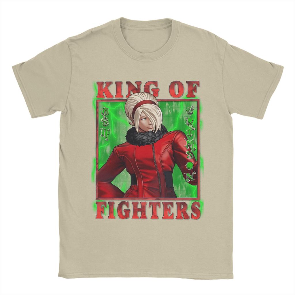 Vintage K.ing of Fighters XV  Mocking Firelight Ash Crimson T-Shirts for Unisex Crew Neck T Shirts  Short Sleeve Tee Shirt Tops