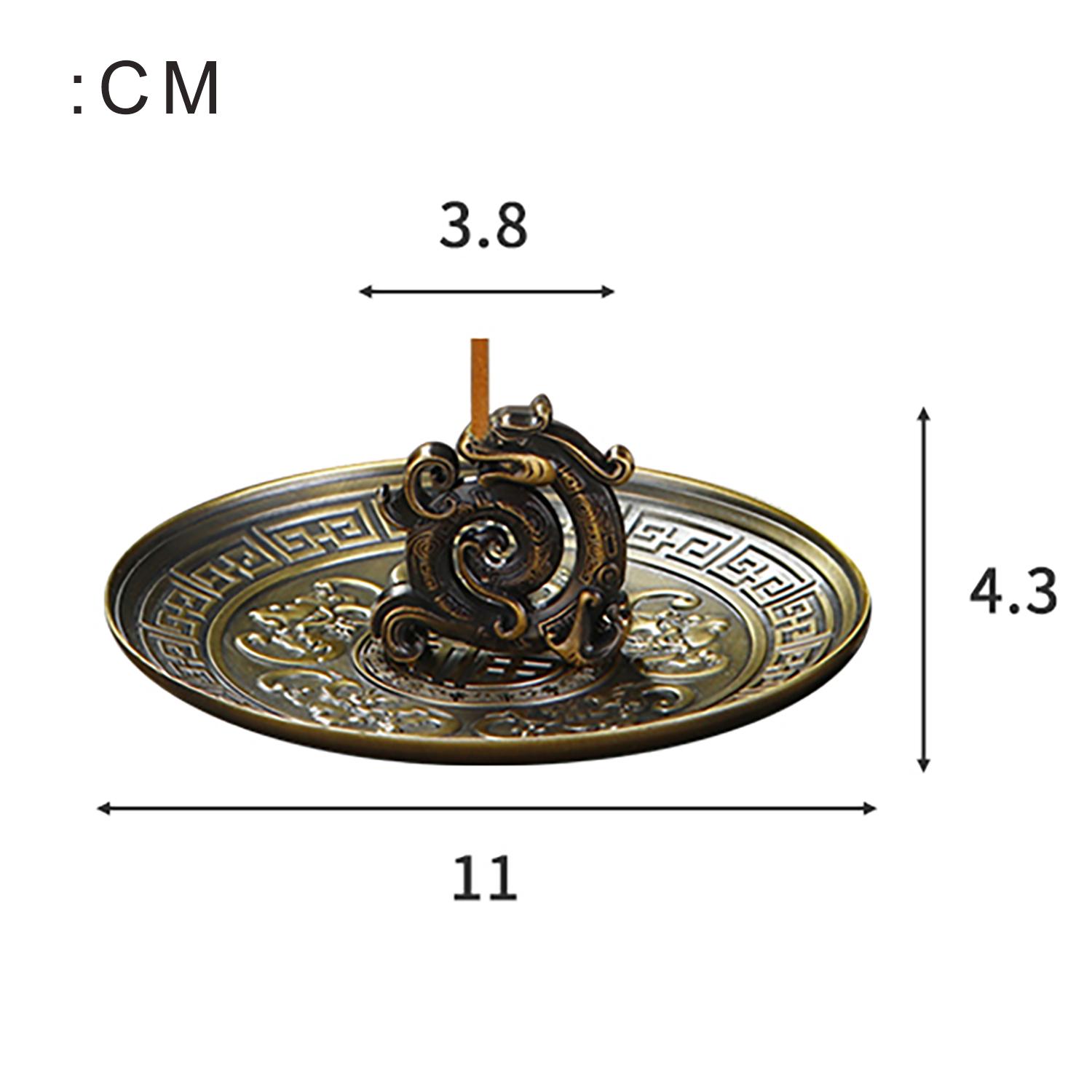 

Креативный металлический держатель для благовоний в китайском стиле, курильница для благовоний, подставка для пепла, буддийские принадлежности для домашнего декора