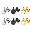 Gift Silver Plate Punk Party Women Men Accessories Korean Earrings Middle Finger Up Earrings