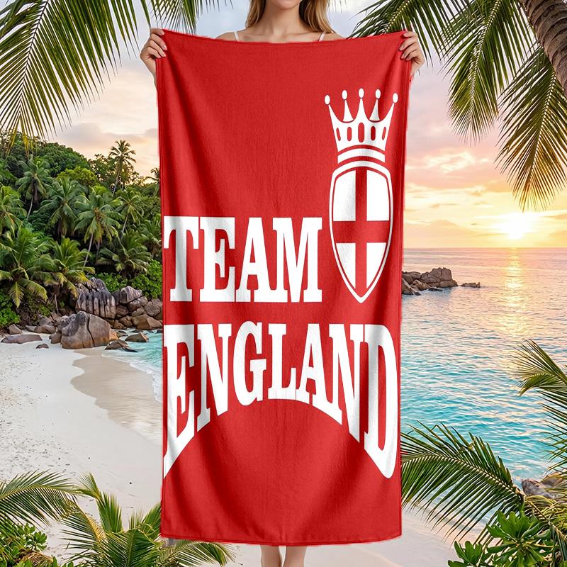 Englische Fußballnationalmannschaft Strandtuch Weiches Mikrofaser-Sommertuch Schnelltrocknendes Saugfähiges Handtuch für Strand Schwimmbad Reisen