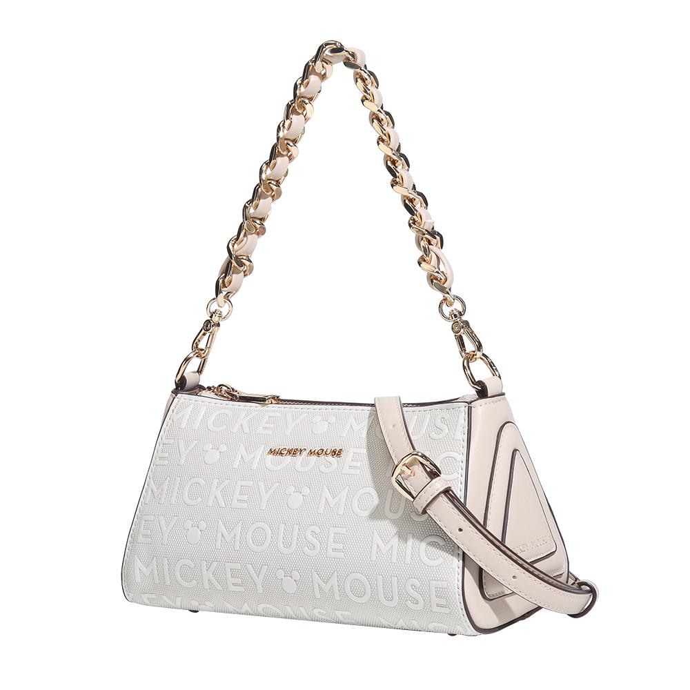 New Disney Mickey Series PU Crossbody Bag, Shoulder Bag, Portable Shoulder Bag Regular Women's Pink White BMK-71669P