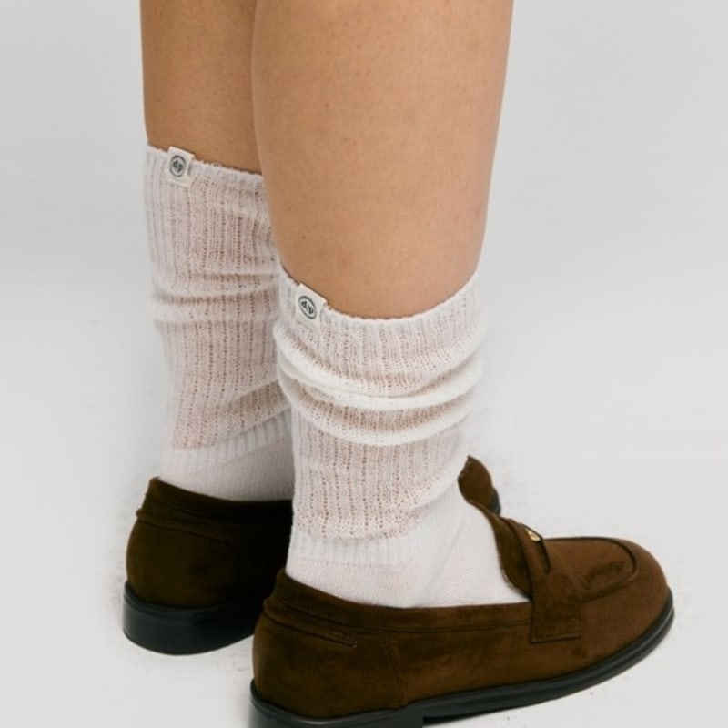DEPOUND Sheer Knit Socks - Ivory