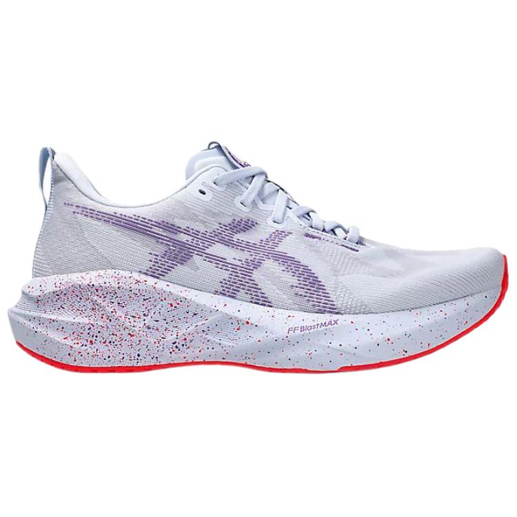 Asics Novablast 5 Comfortable Soft Cushioning Breathable Support Casual Running Shoes Men Sneakers White Purple 1011C139-500