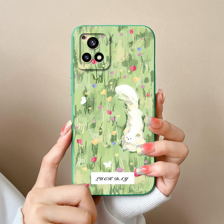 For Vivo Y72 Y72S Y52S Y54S Phone Case Stylish Design Soft Liquid Silicone Back Cover For Vivo Y 72 Y 52S Y 54S Shockproof Funda