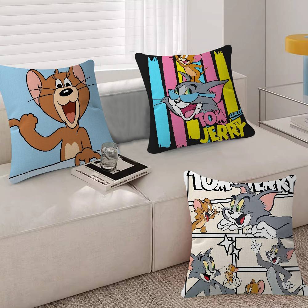 T-Tom And Jerry Personalized Cushion Cover Decorative Pillow Sofa Home Decor Case Pillow Cases