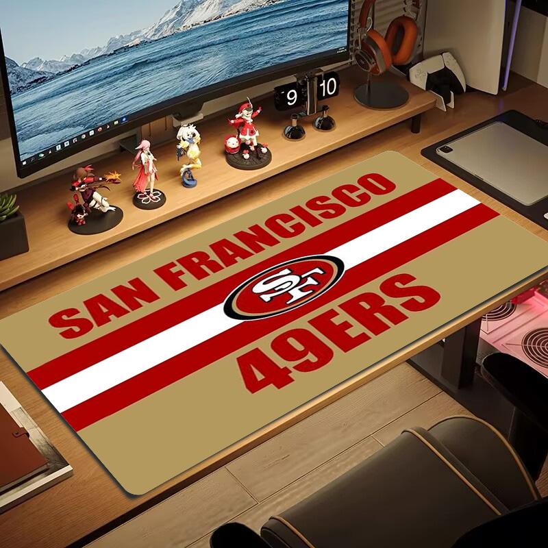 SF 49ers Color Mouse Pad Large Gaming Table Cushion Non-slip Laptop Tablet Big Mousepad XXL Mat Mini PC Playmat With Lock edge
