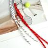 Elegant Color Panel Tennis Keychain Charm For Bags Access Modern Couple Gift Permanent Mixture Rope Thin Addition