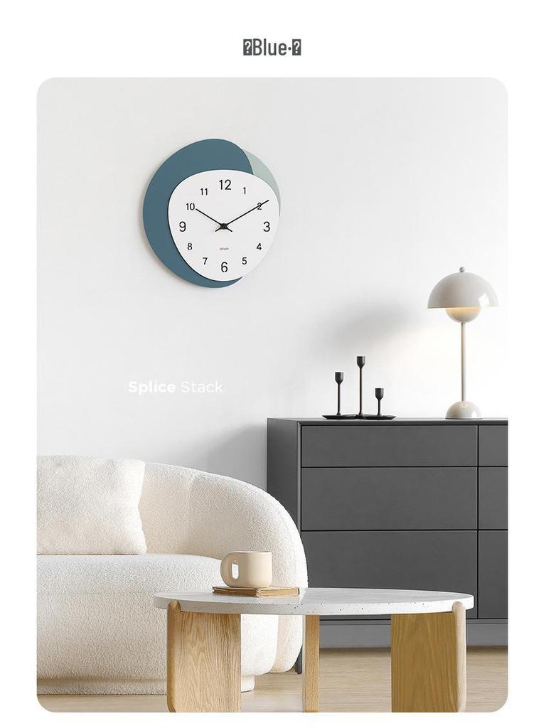 Wozoom Punch-Free Modern Nordic Wall Clock – Minimalist and Creative Design