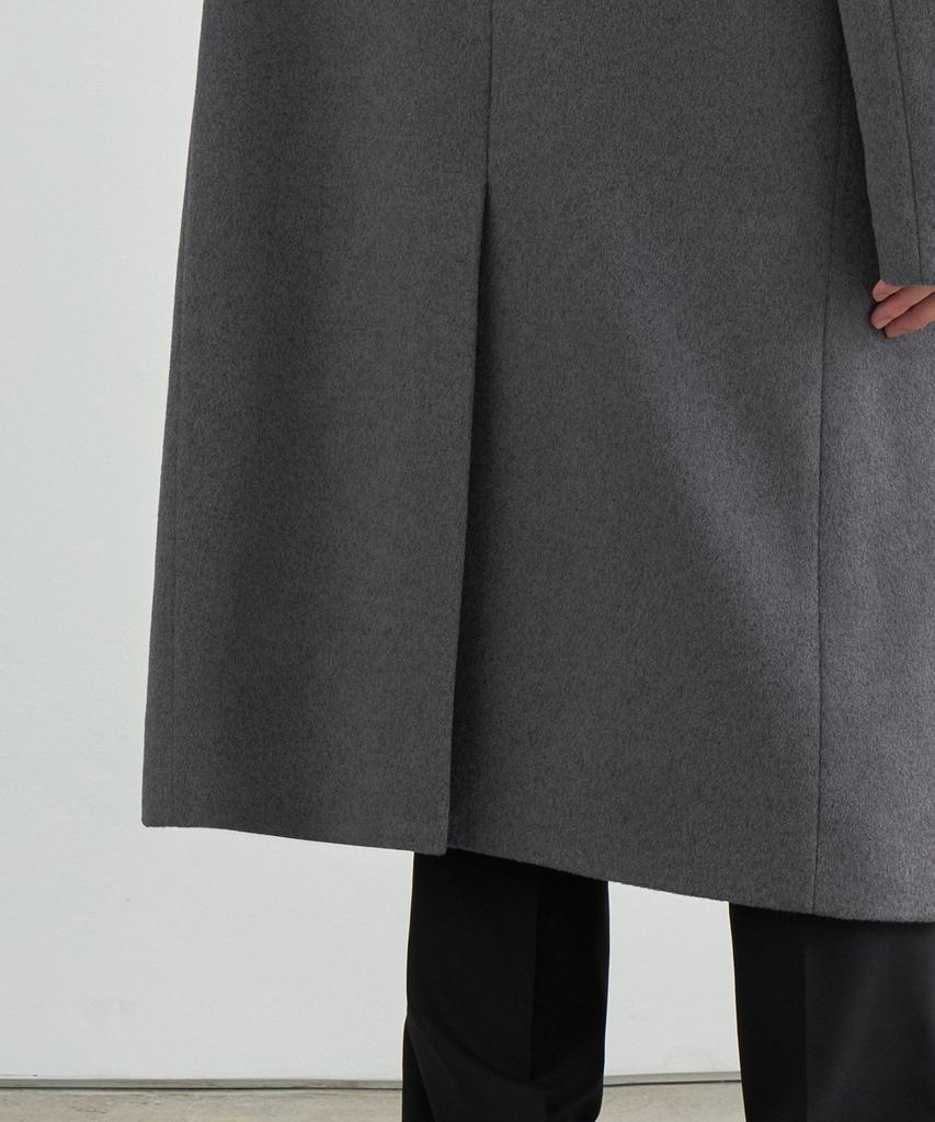 Musinsa Standard Cashmere Blend Masculine Double Chesterfield Long Coat [Medium Grey]